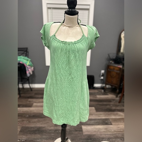 Free People Beach Vivi Mini Dress Size Small Pockets Tie Swinsuit Cover - Picture 2 of 7